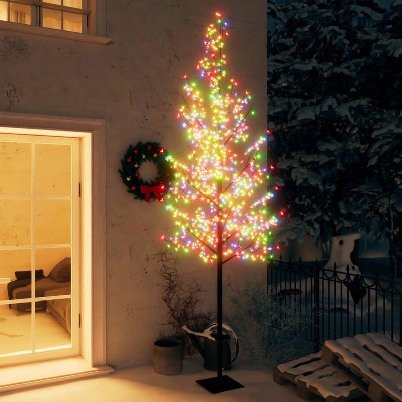 Load image into Gallery viewer, VidaXL Kerstboom met 600 LED's meerkleurig licht kersenbloesem 300 cm