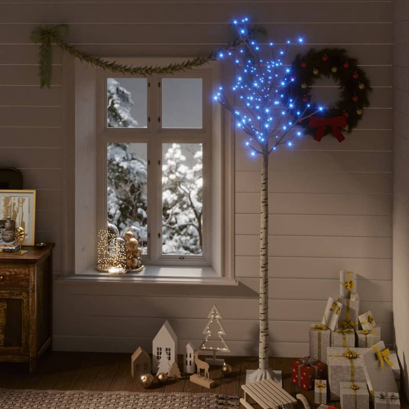 Load image into Gallery viewer, Vidaxl kerstboom wilg met 200 blauwe led's binnen en buiten 2,2 m