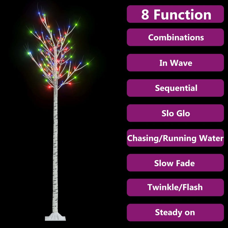 Load image into Gallery viewer, Vidaxl kerstboom wilg 200 meerkleurige led's binnen en buiten 2,2 m