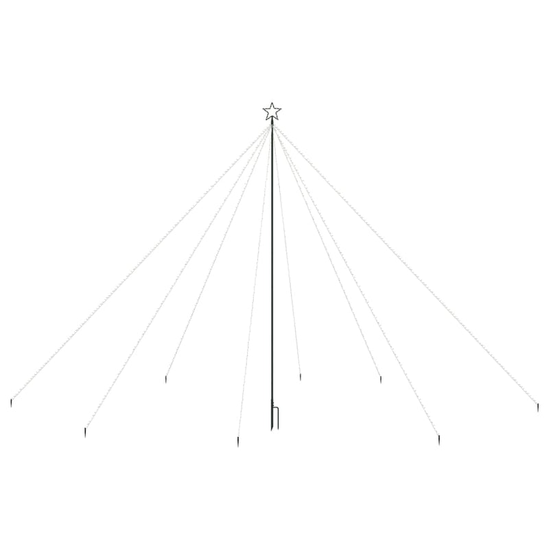 Load image into Gallery viewer, Vidaxl led-kerstboom binnen buiten 800 leds koud wit 5 m