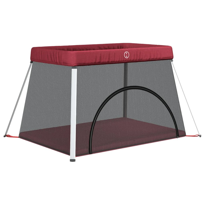 Load image into Gallery viewer, Vidaxl babybox met matras linnen rood