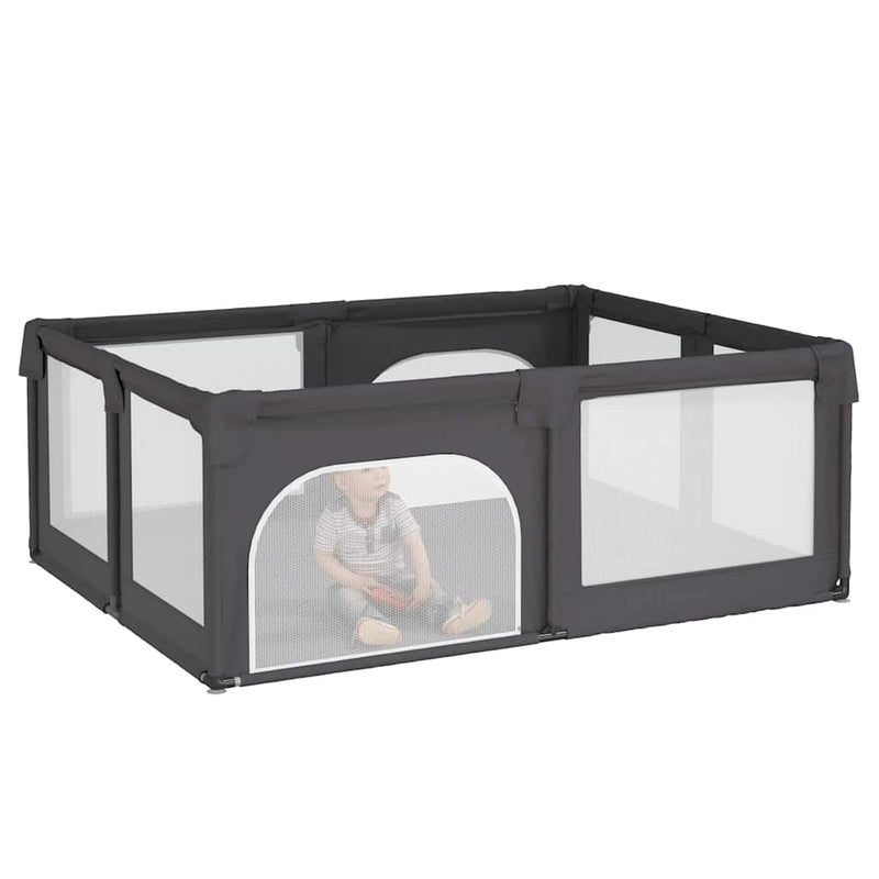 Load image into Gallery viewer, Vidaxl babybox met 2 deuren oxford stof donkergrijs