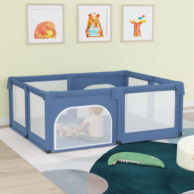 Load image into Gallery viewer, Vidaxl babybox met 2 deuren oxford stof lichtblauw
