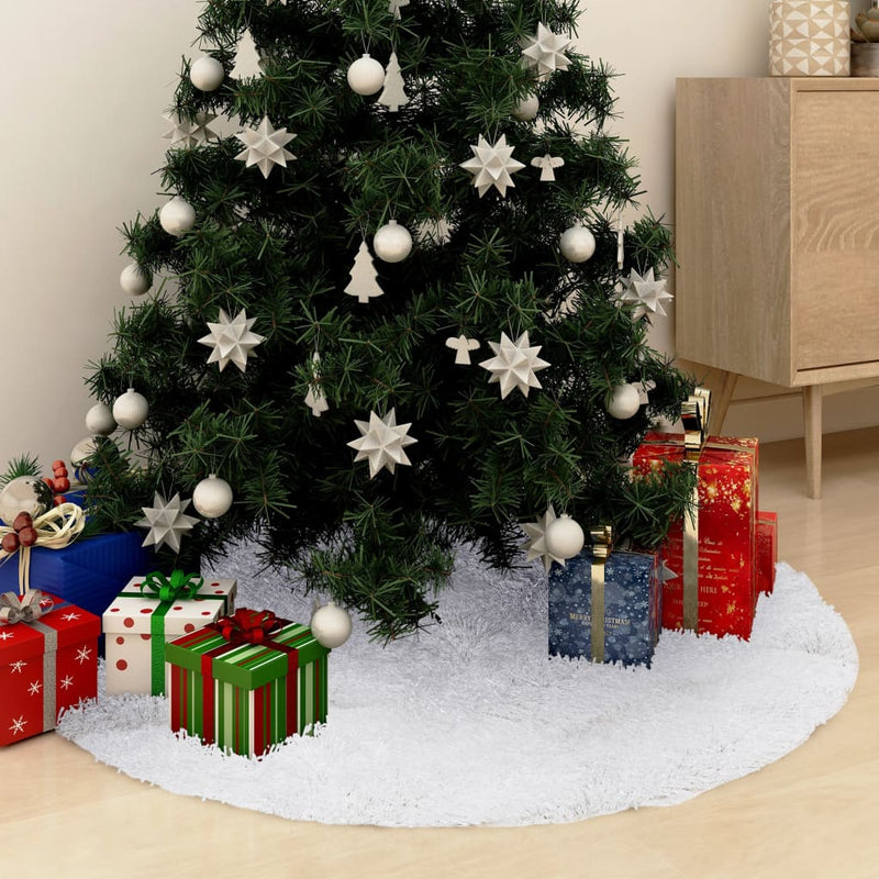 Load image into Gallery viewer, Vidaxl kerstboomrok wit 150 cm imitatiebont