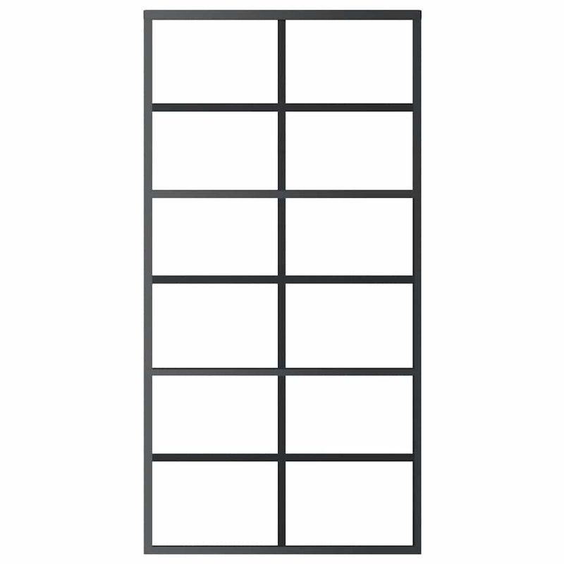 Load image into Gallery viewer, Vidaxl schuifdeur 102x205 cm esg-glas en aluminium zwart