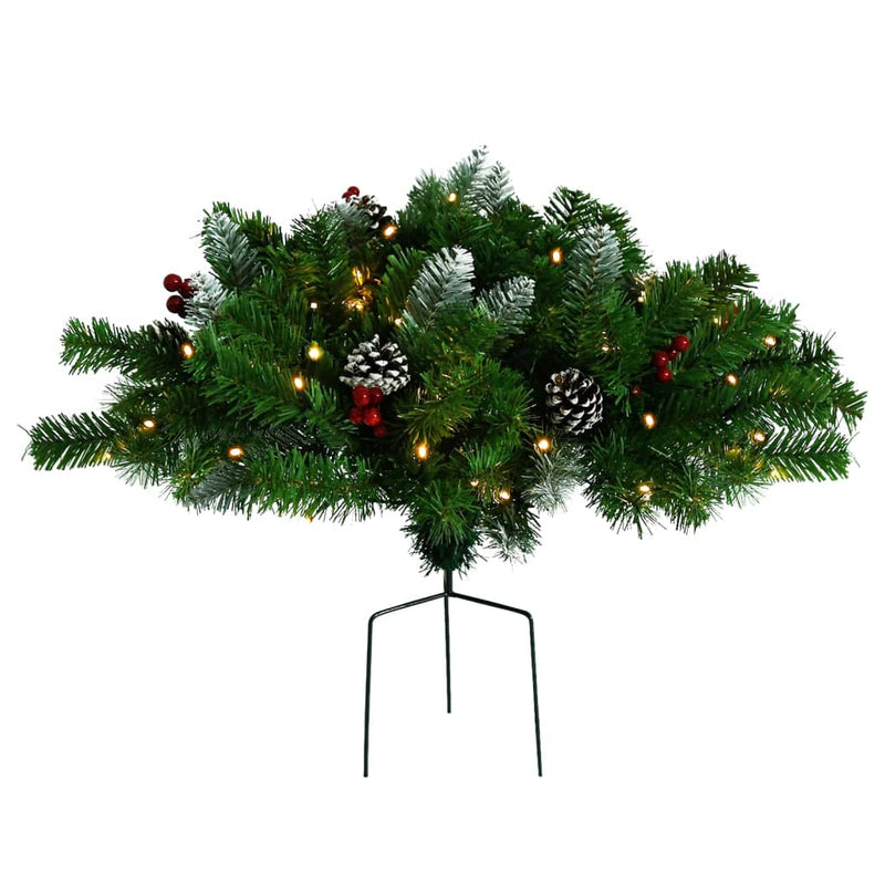 Load image into Gallery viewer, Vidaxl kerstdecoratie met verlichting 40 cm pvc groen