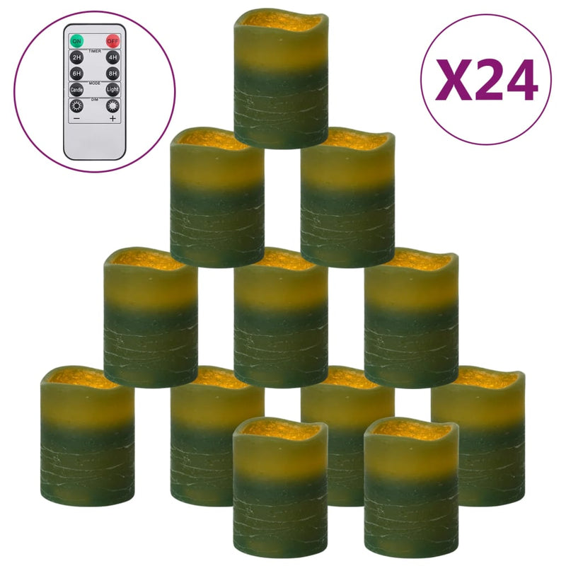 Load image into Gallery viewer, Vidaxl led-kaarsen vlamloos met afstandsbediening 24 st warmwit
