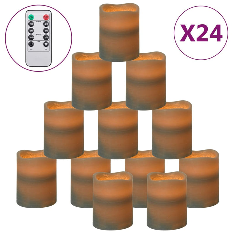 Load image into Gallery viewer, Vidaxl led-kaarsen 24 st vlamloos met afstandsbediening warmwit