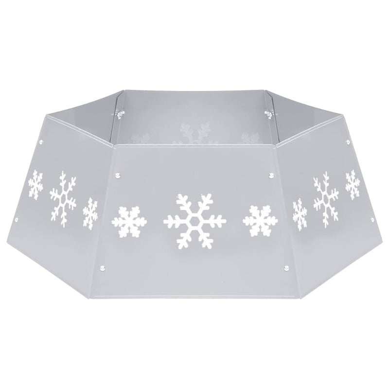 Load image into Gallery viewer, Vidaxl kerstboomrok ø68x25 cm zilverkleurig en wit