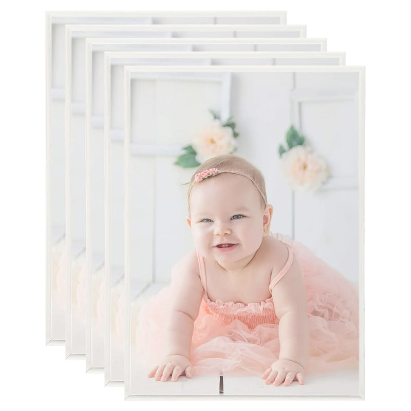 Load image into Gallery viewer, Vidaxl fotolijsten 5 st voor wand of tafel 18x24 cm mdf zilverkleurig
