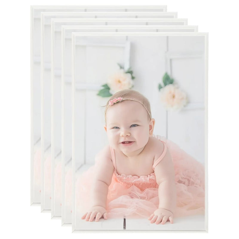 Load image into Gallery viewer, Vidaxl fotolijsten 5 st voor tafel 21x29,7 cm mdf zilverkleurig