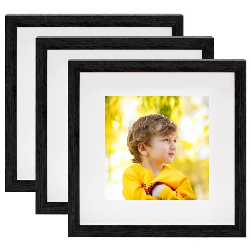 Afbeelding laden in galerijviewer, Vidaxl fotolijsten 3 st voor 13x13 cm foto 3d 23x23 cm zwart