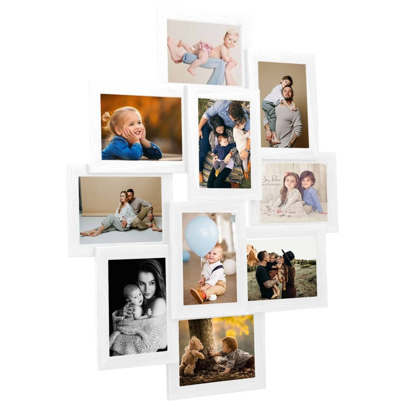 Load image into Gallery viewer, VidaXL Fotolijst voor 10x(10x15 cm) foto MDF wit