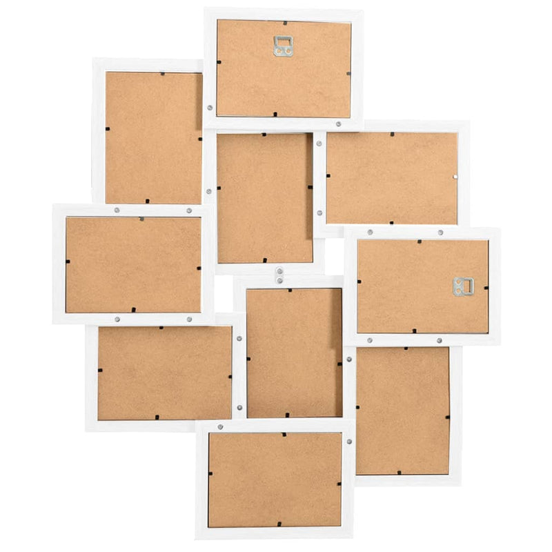 Load image into Gallery viewer, VidaXL Fotolijst voor 10x(10x15 cm) foto MDF wit
