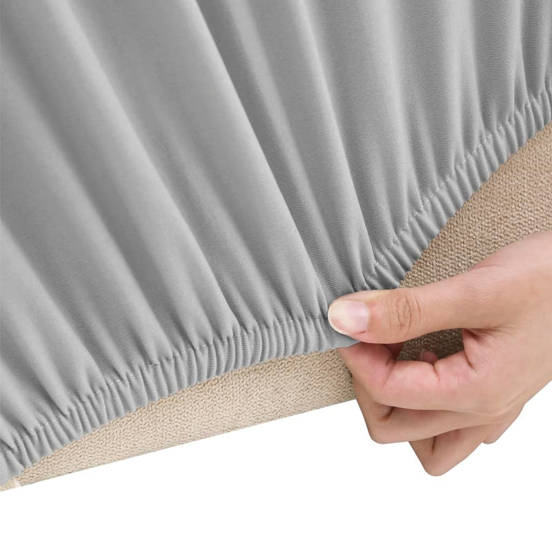 Load image into Gallery viewer, Vidaxl vierzitsbankhoes stretch polyester jersey grijs