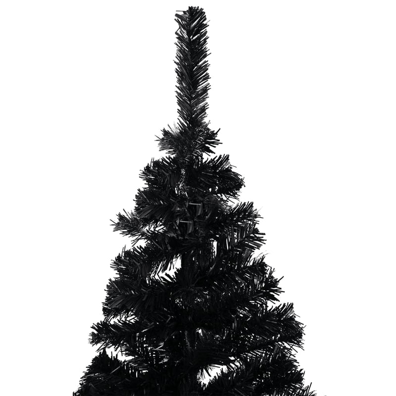 Load image into Gallery viewer, VidaXL Kunstkerstboom met verlichting en kerstballen 150 cm PVC zwart