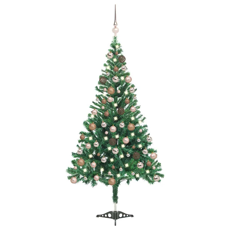 Load image into Gallery viewer, Vidaxl kunstkerstboom met verlichting en kerstballen 230 takken 120 cm