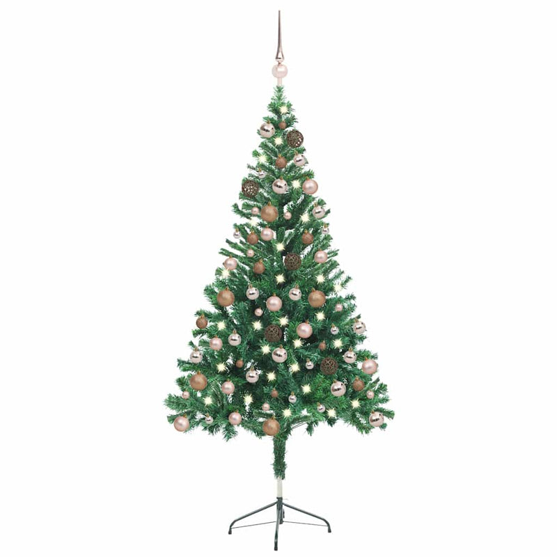 Load image into Gallery viewer, Vidaxl kunstkerstboom met verlichting en kerstballen 380 takken 150 cm