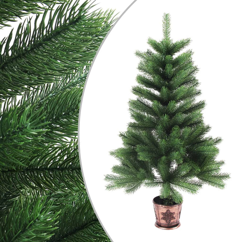 Load image into Gallery viewer, Vidaxl kunstkerstboom met verlichting en kerstballen 65 cm groen
