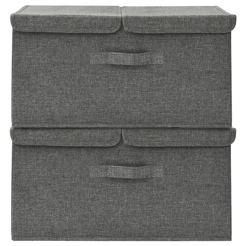Load image into Gallery viewer, Vidaxl opbergboxen 2 st 50x30x25 cm stof antracietkleurig