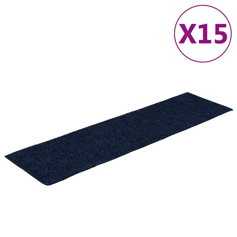 Load image into Gallery viewer, Vidaxl trapmatten zelfklevend 15 stuks 76x20 cm rechthoekig marineblauw