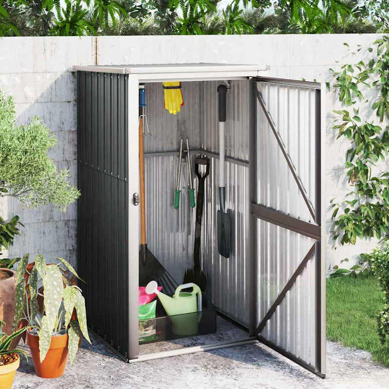 Load image into Gallery viewer, Vidaxl tuinschuur 88x89x161 cm gegalvaniseerd staal antracietkleurig
