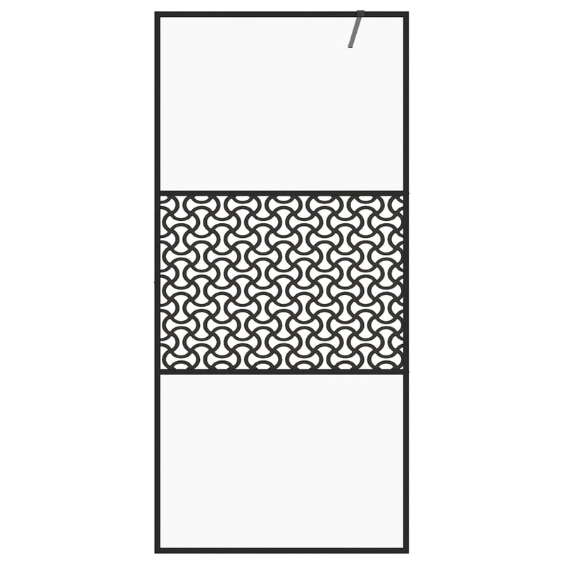 Load image into Gallery viewer, Vidaxl inloopdouchewand 90x195 cm esg-glas transparant en zwart