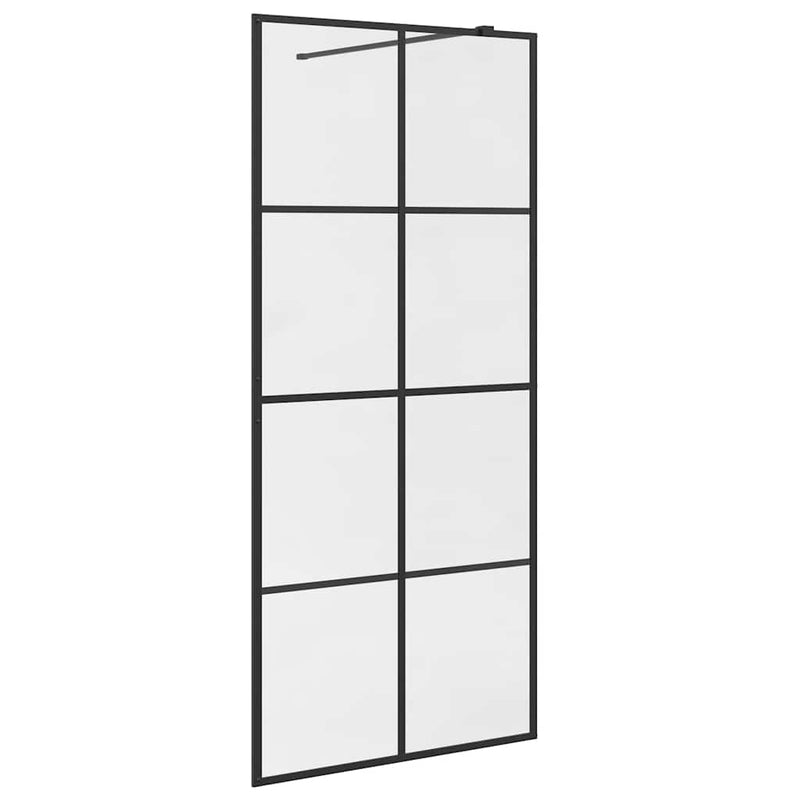 Load image into Gallery viewer, Vidaxl inloopdouchewand 90x195 cm esg-glas transparant en zwart