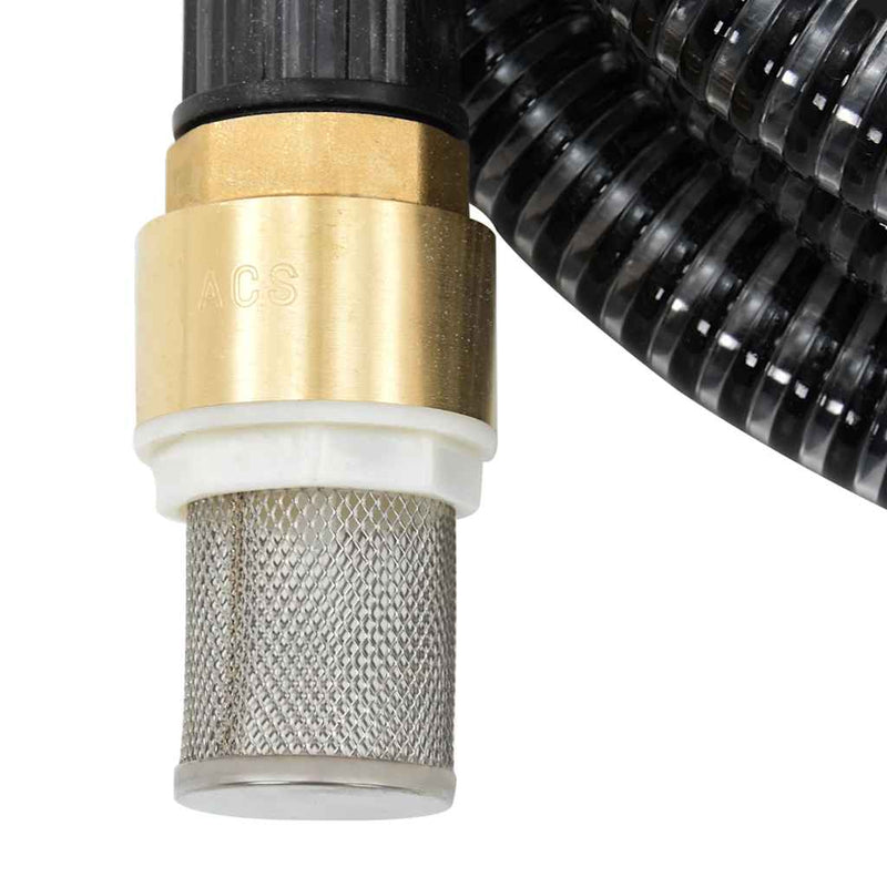 Load image into Gallery viewer, Vidaxl zuigslang met messing koppelingen 1,1'' 5 m pvc zwart
