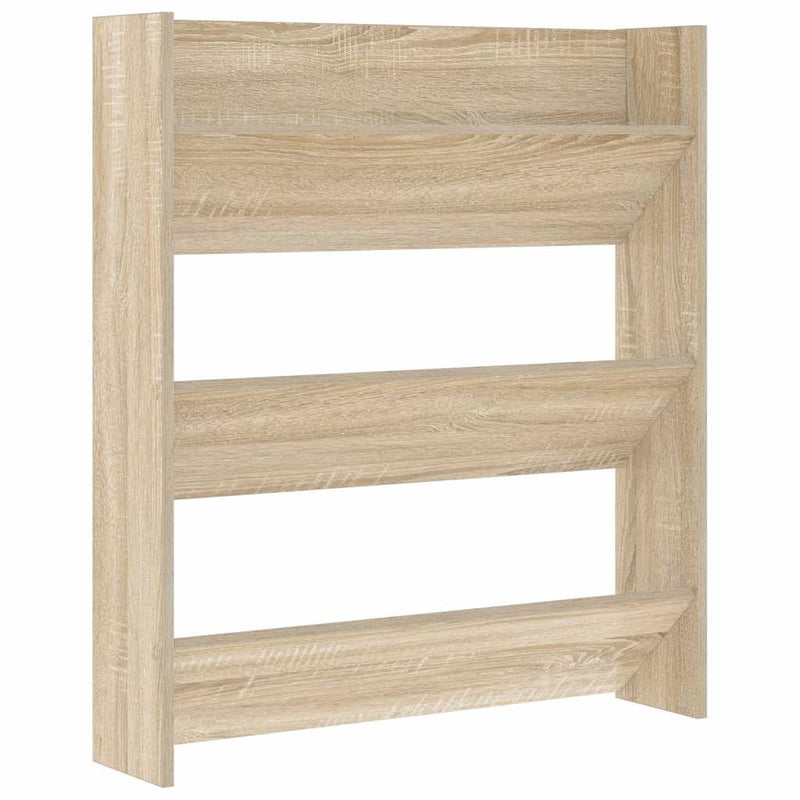 Load image into Gallery viewer, Vidaxl wandschoenenkast 80x18x90 cm bewerkt hout sonoma eikenkleur