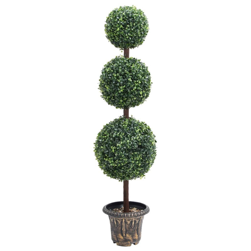 Load image into Gallery viewer, Vidaxl kunstplant met pot buxus bolvorming 118 cm groen