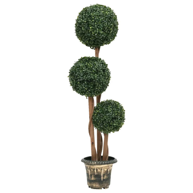 Load image into Gallery viewer, Vidaxl kunstplant met pot buxus bolvorming 119 cm groen