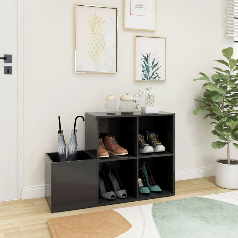 Load image into Gallery viewer, Vidaxl opbergkast 105x35,5x70 cm bewerkt hout grijs