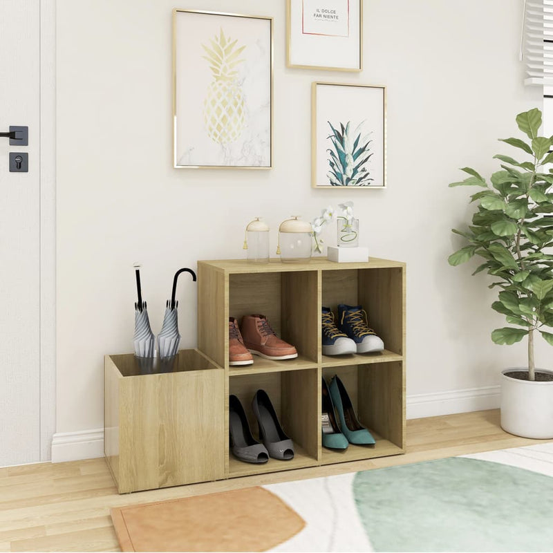 Load image into Gallery viewer, Vidaxl opbergkast 105x35,5x70 cm bewerkt hout sonoma eikenkleurig