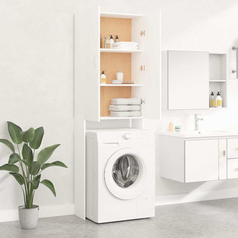 Load image into Gallery viewer, Vidaxl wasmachinekast 64x25,5x190 cm wit