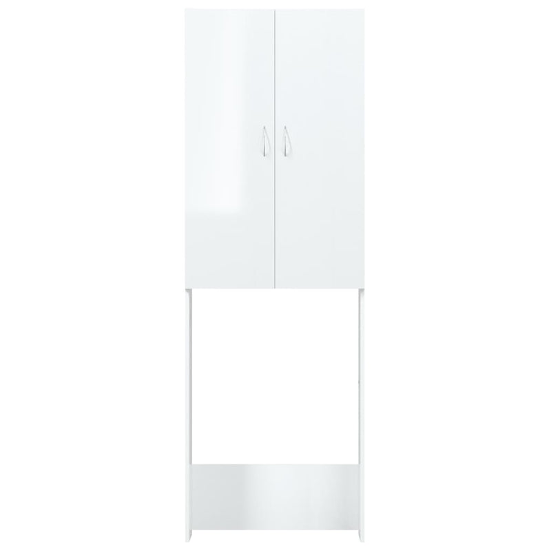 Load image into Gallery viewer, Vidaxl wasmachinekast 64x25,5x190 cm hoogglans wit
