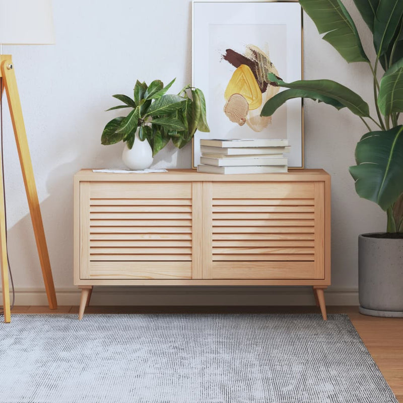 Load image into Gallery viewer, Vidaxl kastdeuren met lamellen 2 st 39,5x49,4 cm massief grenenhout