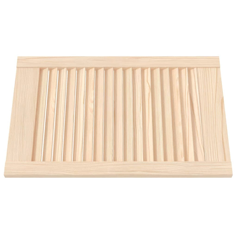 Load image into Gallery viewer, Vidaxl kastdeuren met lamellen 4 st 61,5x39,4 cm massief grenenhout