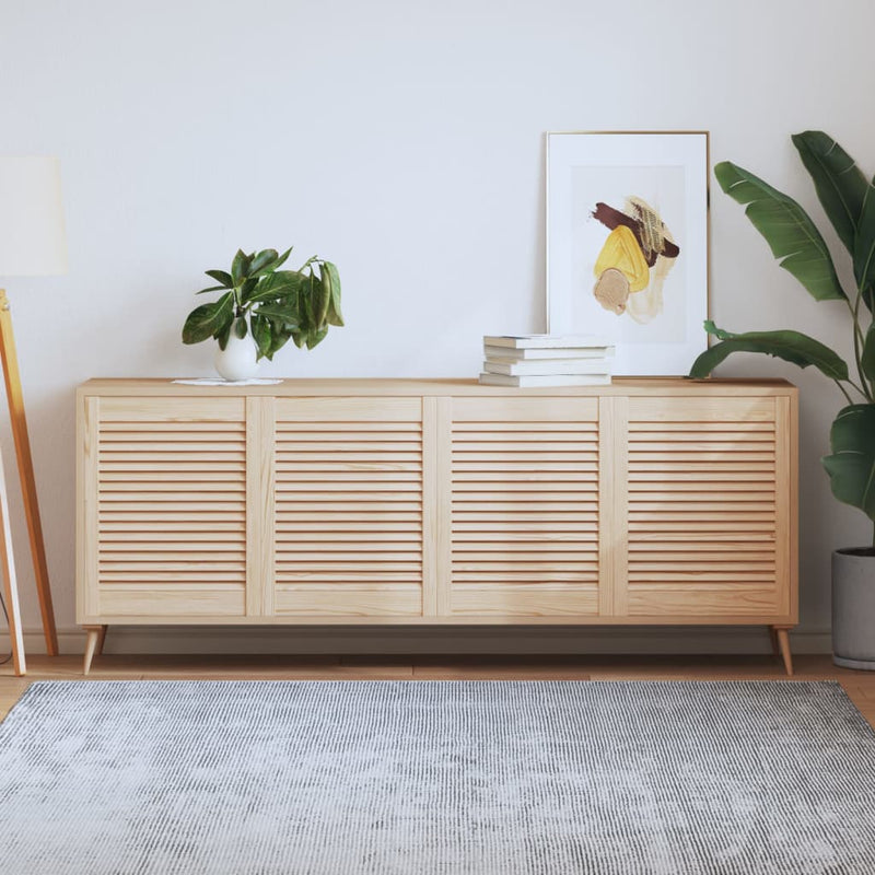 Load image into Gallery viewer, Vidaxl kastdeuren met lamellen 4 st 61,5x49,4 cm massief grenenhout