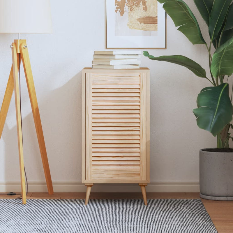 Load image into Gallery viewer, Vidaxl kastdeur met lamellen 69x39,4 cm massief grenenhout