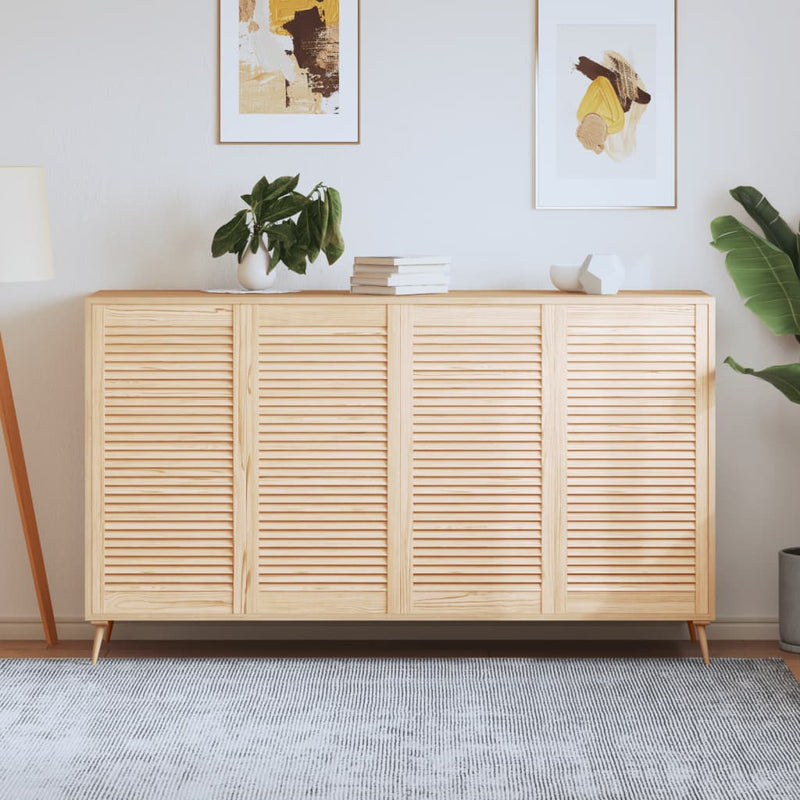 Load image into Gallery viewer, Vidaxl kastdeuren met lamellen 4 st 99,3x49,4 cm massief grenenhout