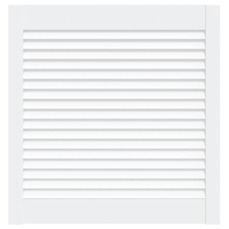 Load image into Gallery viewer, Vidaxl kastdeur met lamellen 61,5x59,4 cm massief grenenhout wit