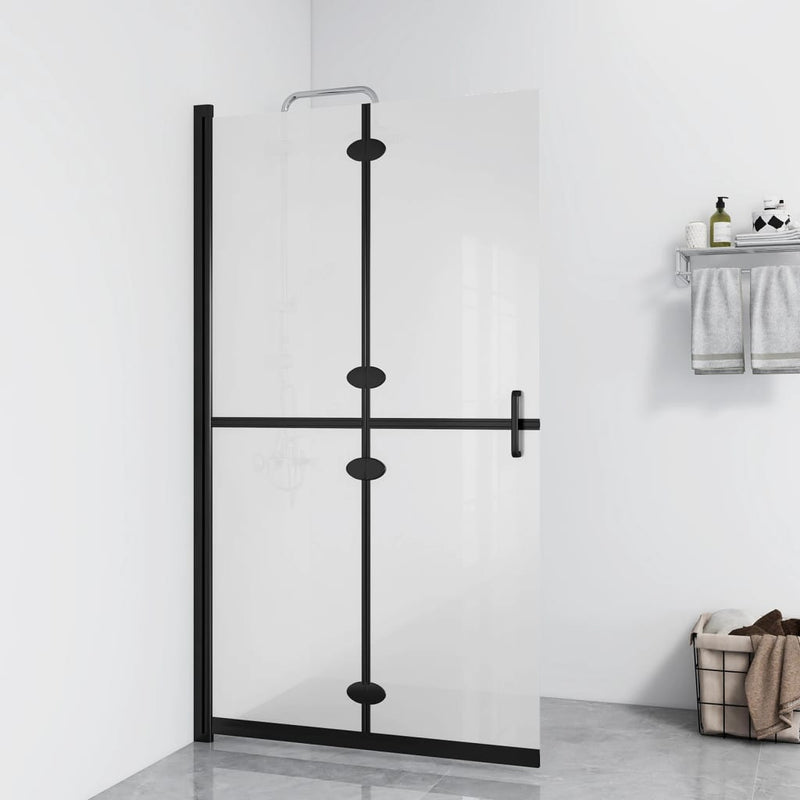 Load image into Gallery viewer, VidaXL Inloopdouchewand inklapbaar 120x190 cm ESG-glas mat