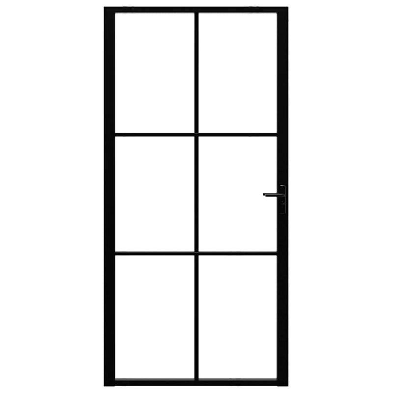 Load image into Gallery viewer, Vidaxl binnendeur 102,5x201,5 cm esg-glas en aluminium zwart