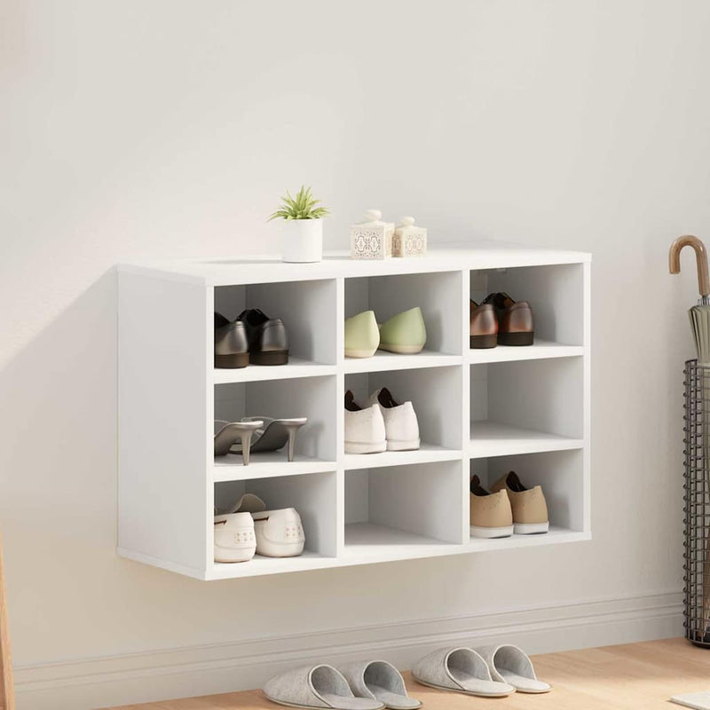 Afbeelding laden in galerijviewer, Vidaxl schoenenkast met plank wit 77,5 x 30 x 51 cm bewerkt hout