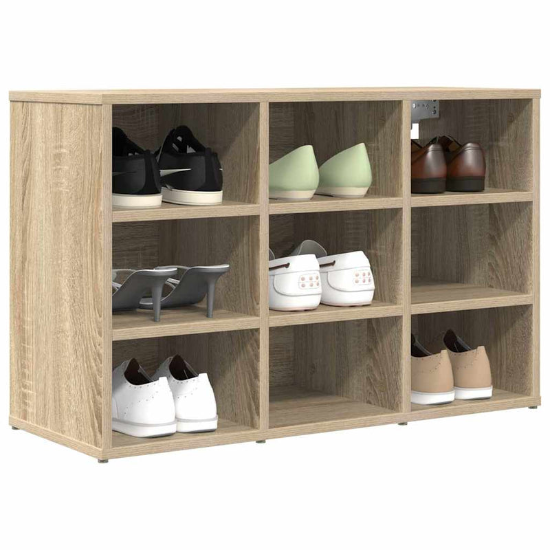 Afbeelding laden in galerijviewer, Vidaxl schoenenkast sonoma eiken 77,5 x 30 x 51 cm bewerkt hout