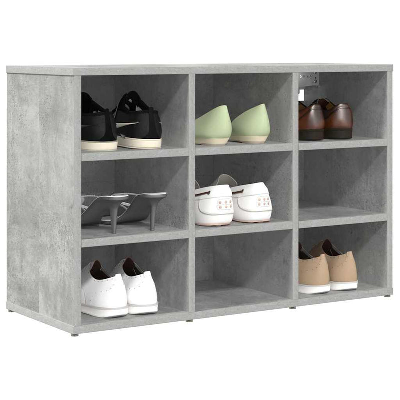 Afbeelding laden in galerijviewer, Vidaxl schoenenkast betongrijs 77,5 x 30 x 51 cm bewerkt hout