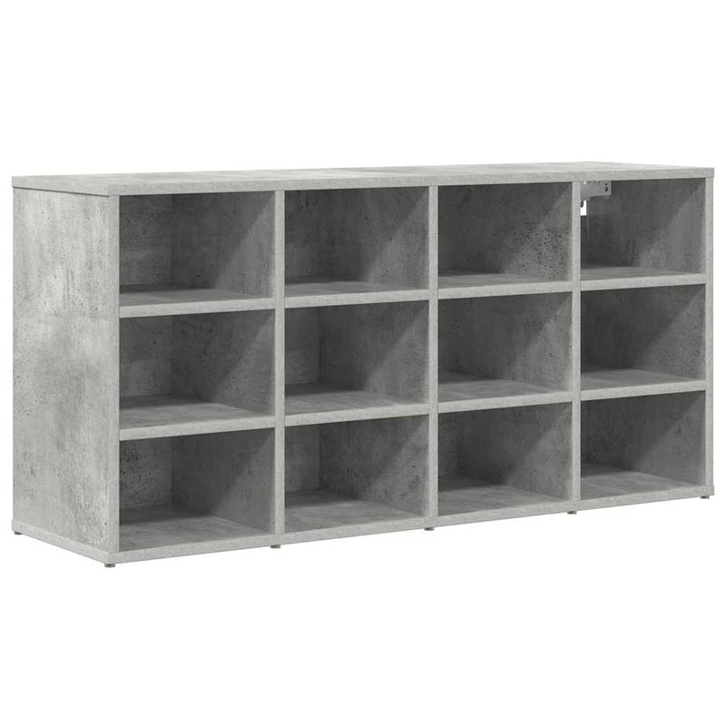 Afbeelding laden in galerijviewer, Vidaxl schoenenkast met plank betongrijs 103 x 30 x 51 cm bewerkt hout