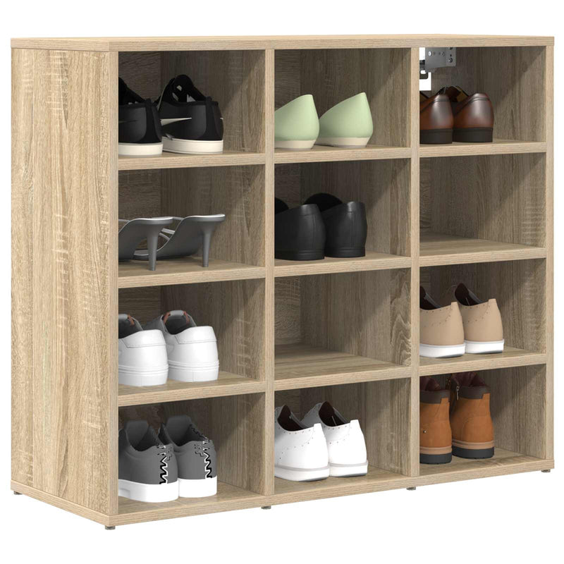 Afbeelding laden in galerijviewer, Vidaxl schoenenkast sonoma eiken 77,5 x 30 x 67 cm bewerkt hout