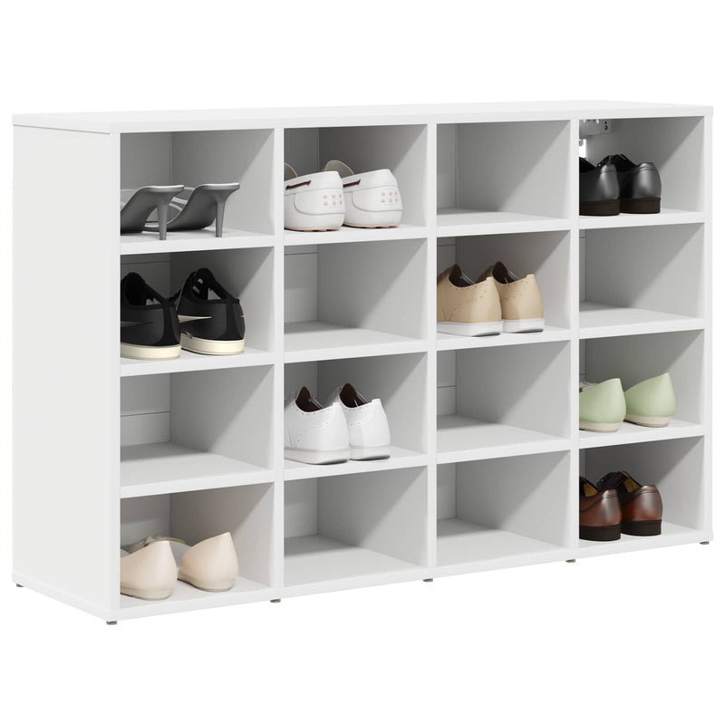 Afbeelding laden in galerijviewer, Vidaxl schoenenkast met plank wit 103 x 30 x 67 cm bewerkt hout